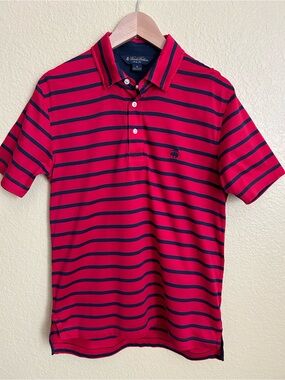 Brooks Brothers Slim Fit Striped Short Sleeve Polo